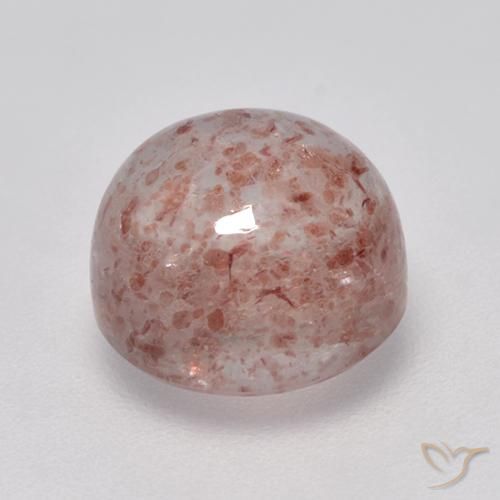 Strawberry Quartz Gemstone in 8 mm (calibrated) Size for Sale, Strawberry Quartz Stone in Medium Pink Color
