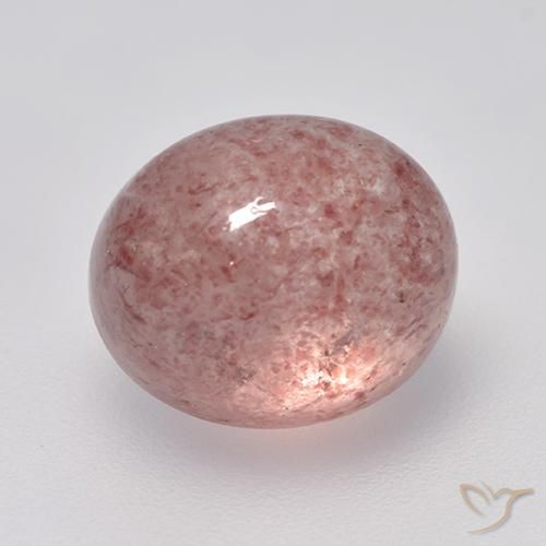 5.72ct Natural Medium-Light Pink Strawberry Quartz, Oval, Translucent