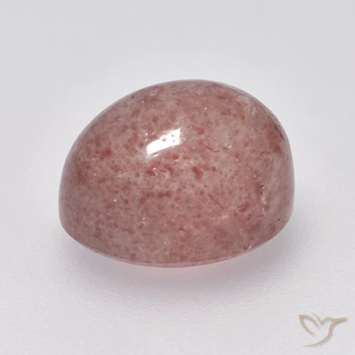 Strawberry Quartz Gemstone in 11 x 9 mm (calibrated) Size for Sale, Strawberry Quartz Stone in Medium-Light Pink Color