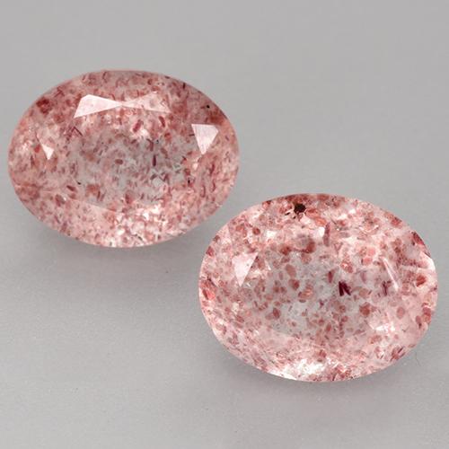 Light Pink Strawberry Quartz Gem - 1.9ct Oval Facet (ID: 527650)
