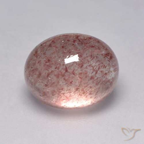 Strawberry Quartz Gemstone in 10 x 8 mm (calibrated) Size for Sale, Strawberry Quartz Stone in Earthy Pink Color