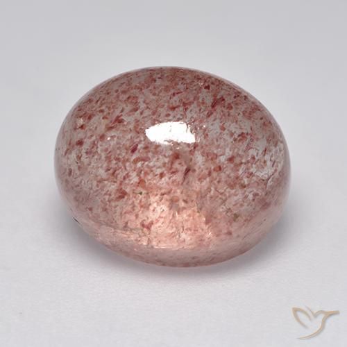 7.08ct Natural Medium Pink Strawberry Quartz, Oval, Translucent
