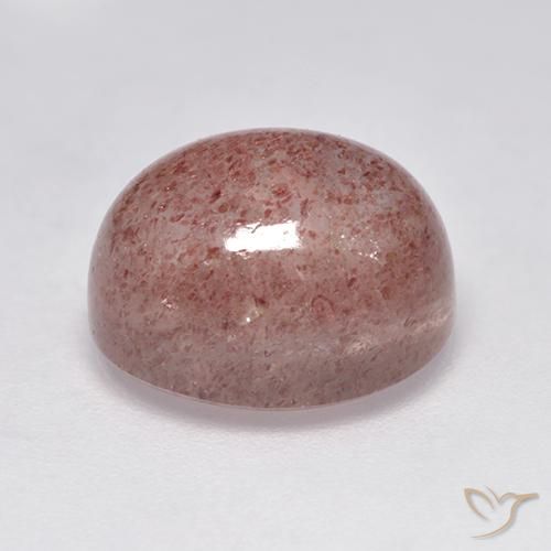 Strawberry Quartz Gemstone in 12 x 10 mm (calibrated) Size for Sale, Strawberry Quartz Stone in Medium Pink Color