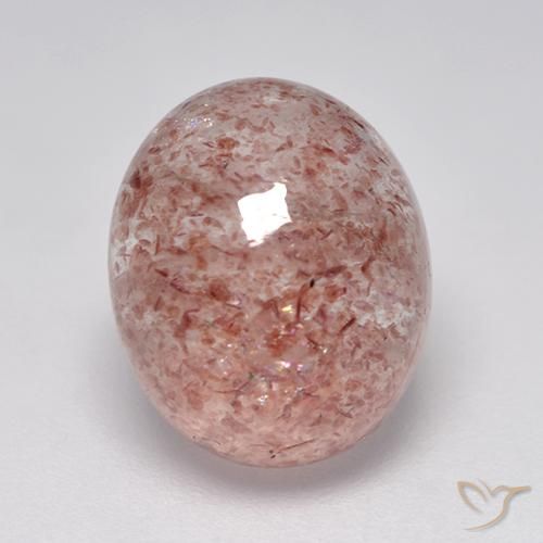 5.25ct Natural Light Pink Strawberry Quartz, Oval, Translucent