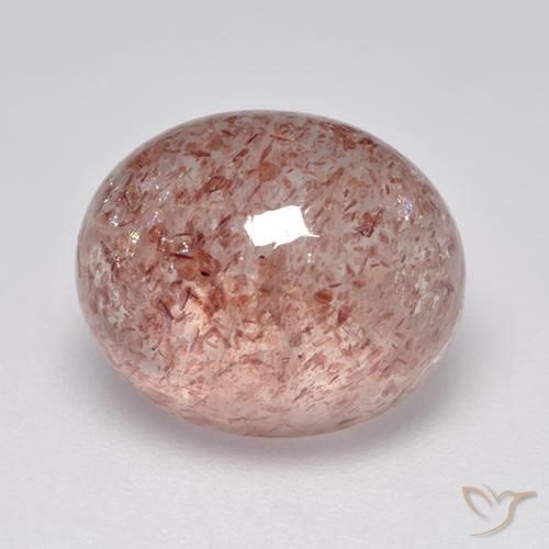 Strawberry Quartz Gemstone in 11 x 9 mm (calibrated) Size for Sale, Strawberry Quartz Stone in Light Pink Color