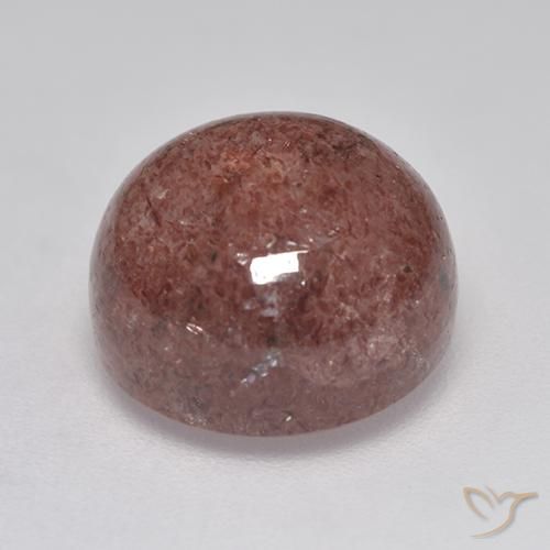 Strawberry Quartz Gemstone in 11 mm (calibrated) Size for Sale, Strawberry Quartz Stone in Burgundy Pink Color