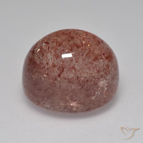 Strawberry Quartz Gemstone in 12 x 10 mm (calibrated) Size for Sale, Strawberry Quartz Stone in Medium Pink Color