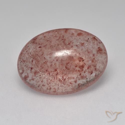 3.68ct Natural Rose Pink Strawberry Quartz, Oval, Translucent