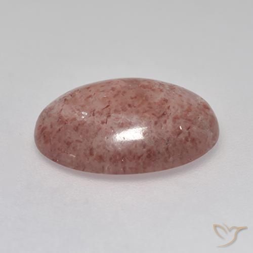Strawberry Quartz Gemstone in 13.1 x 9.5 mm Size for Sale, Strawberry Quartz Stone in Rose Pink Color