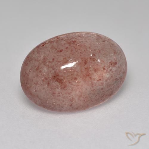 5.05ct Natural Medium-Dark Pink Strawberry Quartz, Oval, Translucent