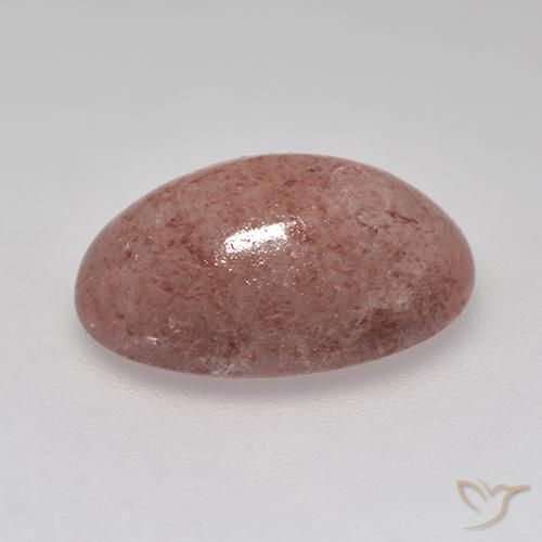 Strawberry Quartz Gemstone in 13.5 x 9.8 mm Size for Sale, Strawberry Quartz Stone in Medium-Dark Pink Color