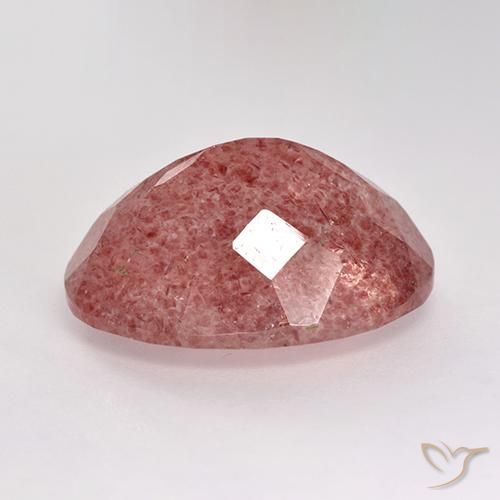 Strawberry Quartz Gemstone in 16 x 12 mm (calibrated) Size for Sale, Strawberry Quartz Stone in Rose Pink Color