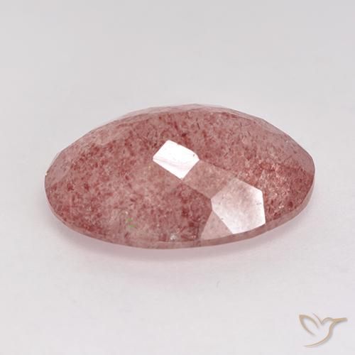 Strawberry Quartz Gemstone in 16 x 12 mm (calibrated) Size for Sale, Strawberry Quartz Stone in Medium Pink Color