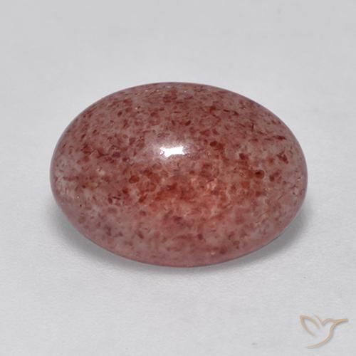 4.09ct Natural Medium Pink Strawberry Quartz, Oval, Translucent