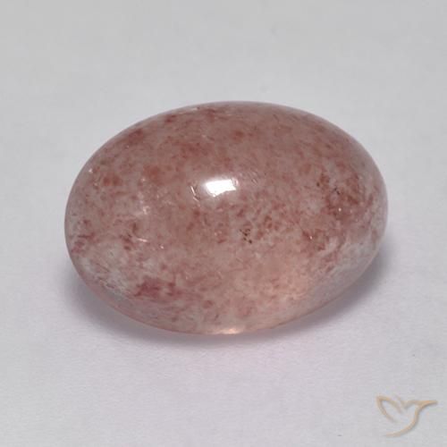 4.54ct Natural Earthy Pink Strawberry Quartz, Oval, Translucent