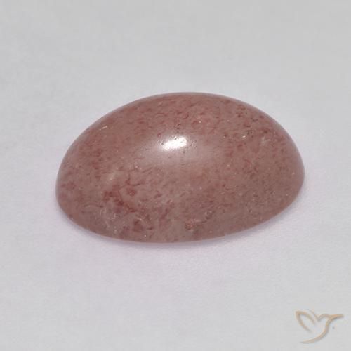 Strawberry Quartz Gemstone in 13.3 x 9.5 mm Size for Sale, Strawberry Quartz Stone in Earthy Pink Color