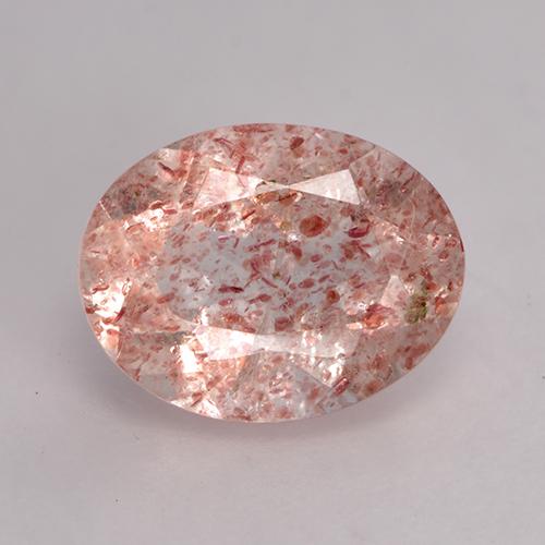 Light Pink Strawberry Quartz Gem - 1.7ct Oval Facet (ID: 529057)