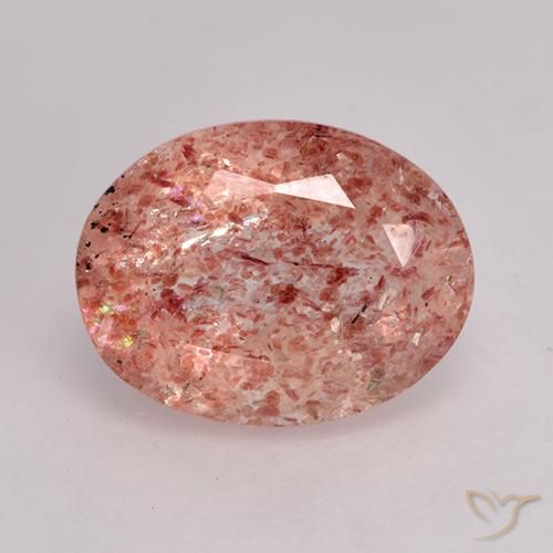 Quarzo fragola a taglio ovale da 1,88 ct, 9,1 x 7 mm dalla Russia, Photo A
