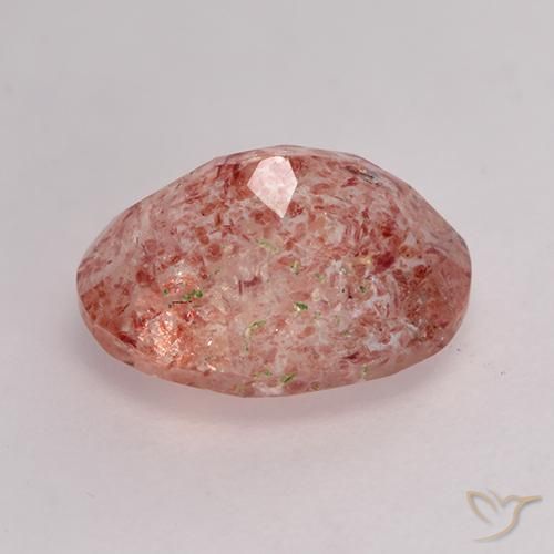 Strawberry Quartz Gemstone in 9 x 7 mm (calibrated) Size for Sale, Strawberry Quartz Stone in Medium Pink Color