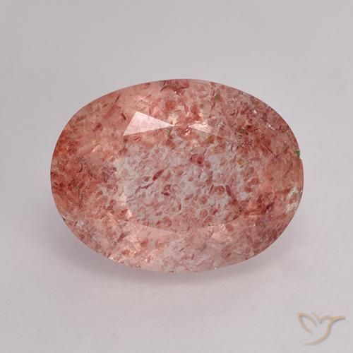 1.94ct Natural Rose Pink Strawberry Quartz, Oval, Translucent, Photo A