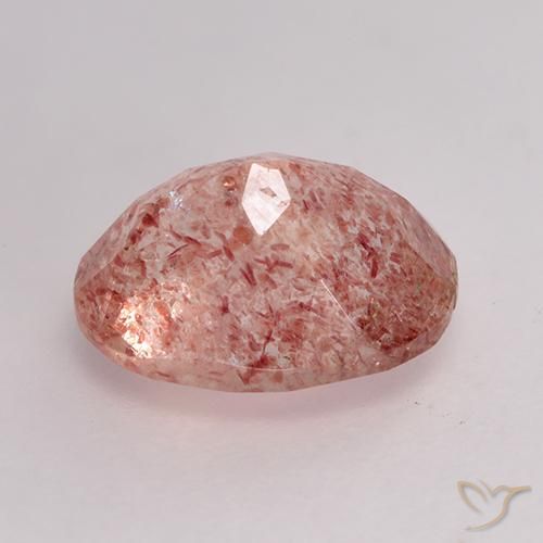 Strawberry Quartz Gemstone in 9 x 7 mm (calibrated) Size for Sale, Strawberry Quartz Stone in Rose Pink Color