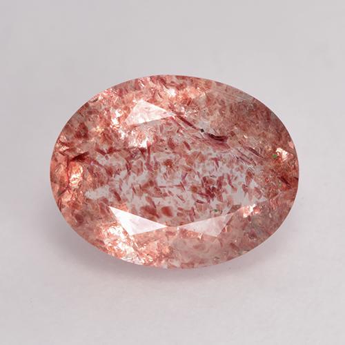 Оттенки розового Клубничный Кварц Камень - 1.8ct Фасетный Овал (ID: 529061)