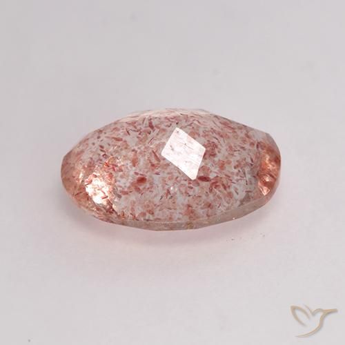 Strawberry Quartz Gemstone in 9 x 7 mm (calibrated) Size for Sale, Strawberry Quartz Stone in Light Pink Color