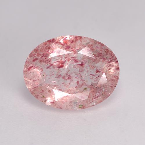 Light Pink Strawberry Quartz Gem - 1.5ct Oval Facet (ID: 529263)