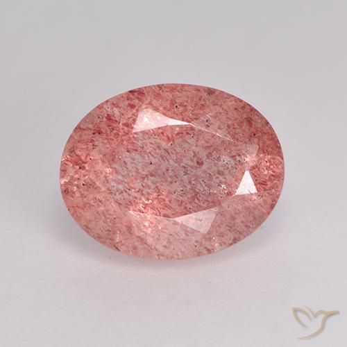 1.72ct Natural Rose Pink Strawberry Quartz, Oval, Translucent