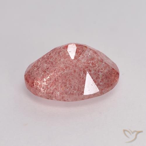 Strawberry Quartz Gemstone in 9 x 7 mm (calibrated) Size for Sale, Strawberry Quartz Stone in Rose Pink Color