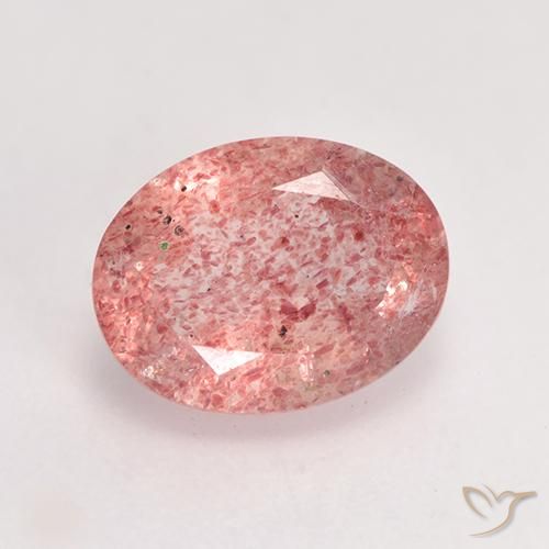 Quartz Fraise Rose moyen-léger Ovale 1,79 ct De Russie, Dimension 9,1 x 7mm, Pierre gemme naturelle Non traité, pureté Translucide, 1 pièce Quartz Fraise oval facet, dureté de Mohs de 7 convient aux bijoux de tous les jours, pierre de sagesse, Photo A