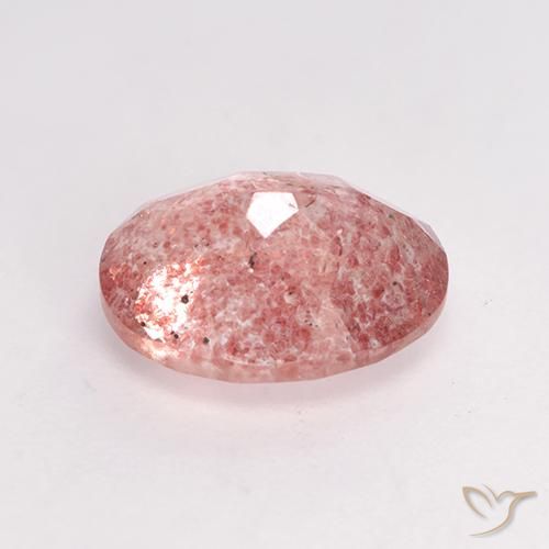 Strawberry Quartz Gemstone in 9 x 7 mm (calibrated) Size for Sale, Strawberry Quartz Stone in Medium-Light Pink Color