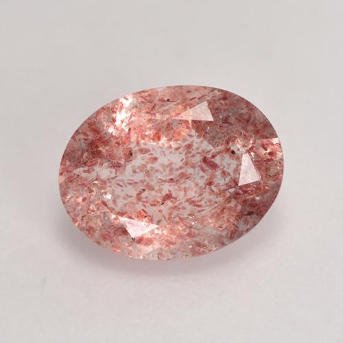 Medium Pink Strawberry Quartz Gem - 1.7ct Oval Facet (ID: 529270)