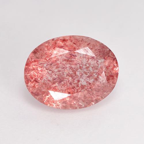 Light Pink Strawberry Quartz Gem - 1.6ct Oval Facet (ID: 529272)