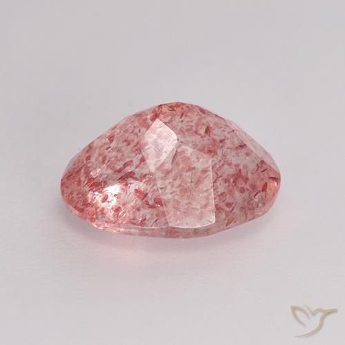 Strawberry Quartz Gemstone in 9 x 7 mm (calibrated) Size for Sale, Strawberry Quartz Stone in Light Hot Pink Color