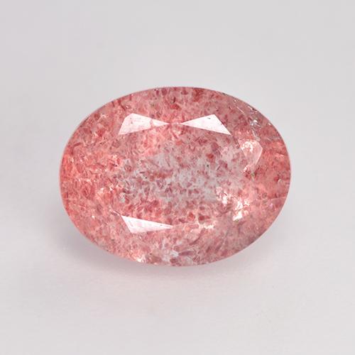 Светло-розовый Клубничный Кварц Камень - 2ct Фасетный Овал (ID: 529307)