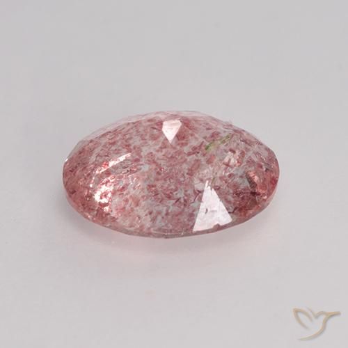 Strawberry Quartz Gemstone in 9 x 7 mm (calibrated) Size for Sale, Strawberry Quartz Stone in Earthy Pink Color