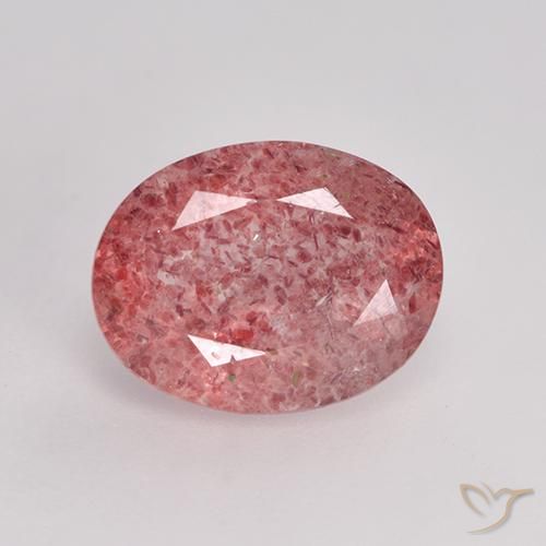 1.68 ct Oval Cut Strawberry Quartz, 9 x 7 mm From Russia, Photo A
