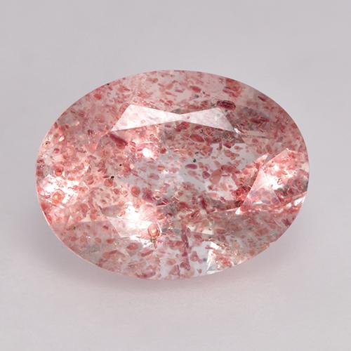 Pink Tone Клубничный Кварц Камень - 1.6ct Фасетный Овал (ID: 529467)