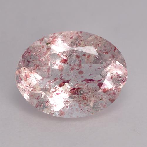 Оттенки розового Клубничный Кварц Камень - 1.4ct Фасетный Овал (ID: 529472)