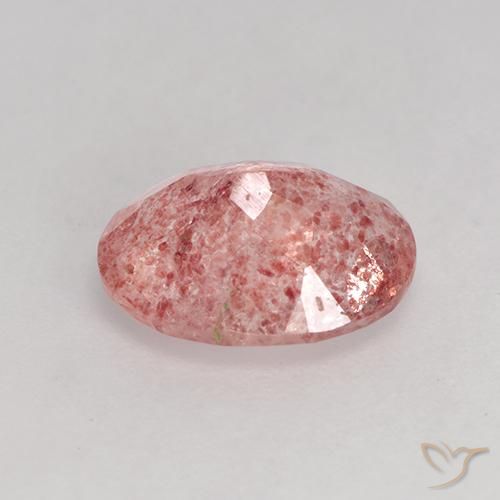 Strawberry Quartz Gemstone in 9 x 7 mm (calibrated) Size for Sale, Strawberry Quartz Stone in Light Rose Pink Color