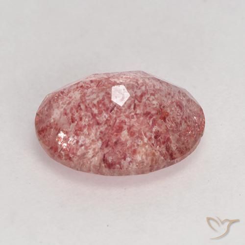 Strawberry Quartz Gemstone in 9 x 7 mm (calibrated) Size for Sale, Strawberry Quartz Stone in Medium Pink Color