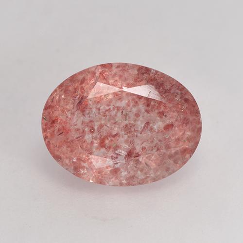 Medium-Light Pink Клубничный Кварц Камень - 2ct Фасетный Овал (ID: 530086)