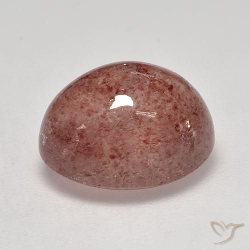 Strawberry Quartz Gemstone in 12 x 10 mm (calibrated) Size for Sale, Strawberry Quartz Stone in Reddish Pink Color