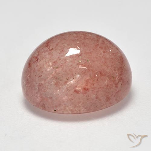 Strawberry Quartz Gemstone in 14 x 12 mm (calibrated) Size for Sale, Strawberry Quartz Stone in Light Rose Pink Color
