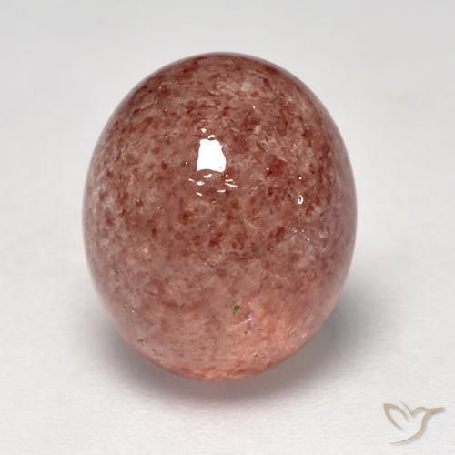 4.95ct Natural Raspberry Pink Strawberry Quartz, Oval, Translucent