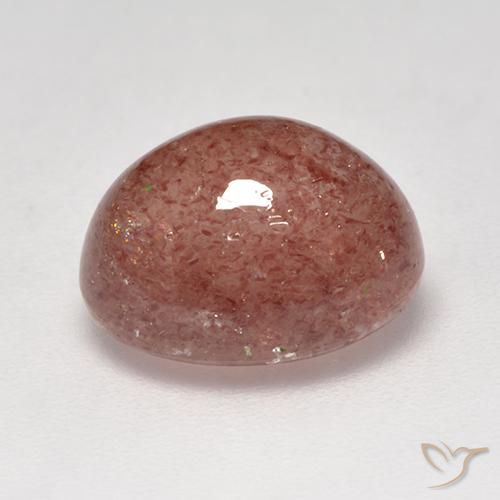 Strawberry Quartz Gemstone in 11 x 9 mm (calibrated) Size for Sale, Strawberry Quartz Stone in Raspberry Pink Color
