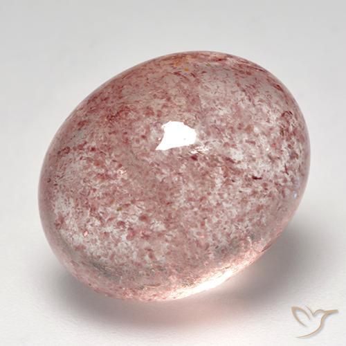12.58ct Natural Light Pink Strawberry Quartz, Oval, Transparent