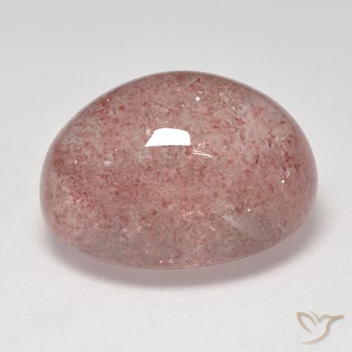 Strawberry Quartz Gemstone in 15.4 x 12.6 mm Size for Sale, Strawberry Quartz Stone in Light Pink Color
