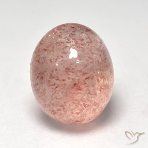 5.76ct Natural Earthy Pink Strawberry Quartz, Oval, Translucent